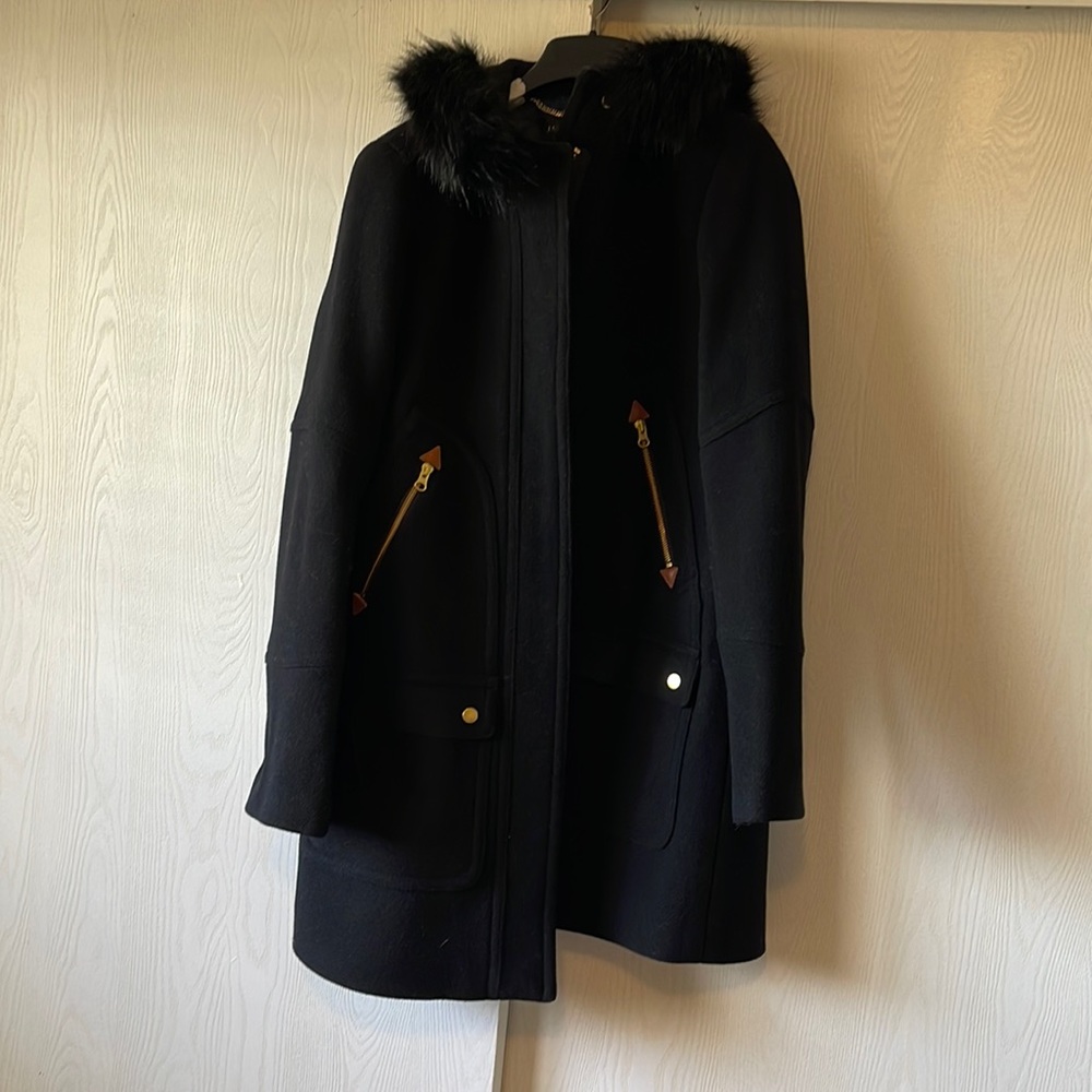 JCrew Chateau Parka Italian Stadium Cloth 8 Tall